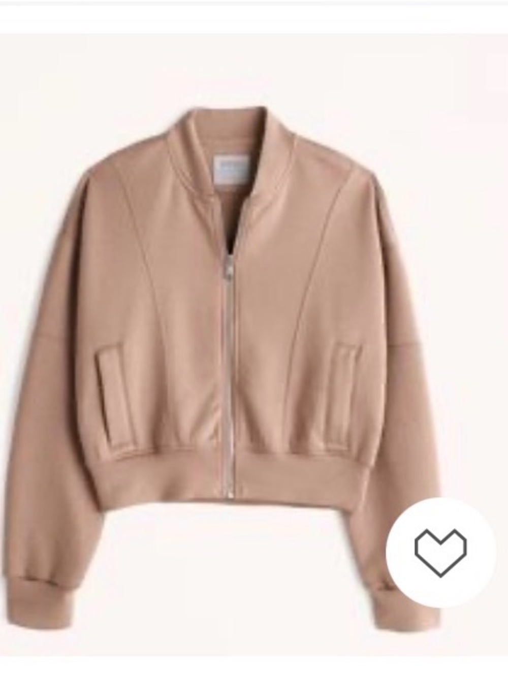 Abercrombie YPB Light Brown neoKNIT Bomber Jacket - Medium
